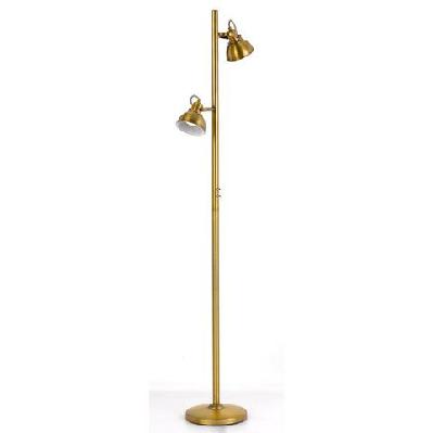 carson modern standing floor lamp light metal antique brass anodised