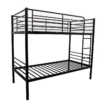designer modern metal bed frame bunk bed single/single - black