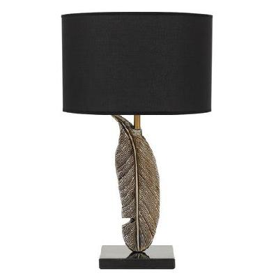 cayo modern table desk lamp light marble fabric polycarbonate black