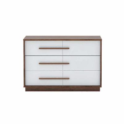 cecilia modern scandinavian dresser unit chest of 6-drawers storage cabinet - columbia/white