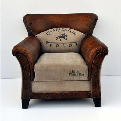 charleston polo vintage rustic armchair relaxing accent lounge chair