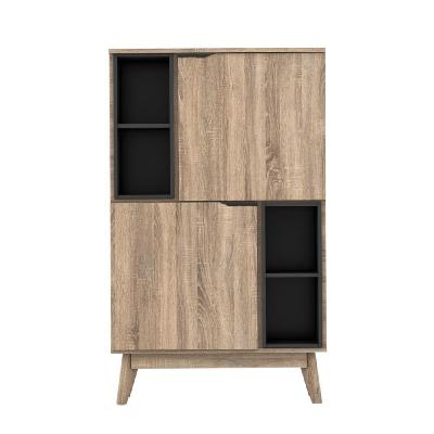 chase scandinavian storage display cabinet - oak