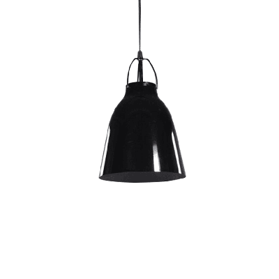 cecilia modern classic industrial metal cone pendant light lamp - black