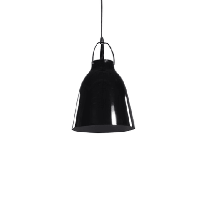 cecilia modern classic industrial metal cone pendant light lamp - black