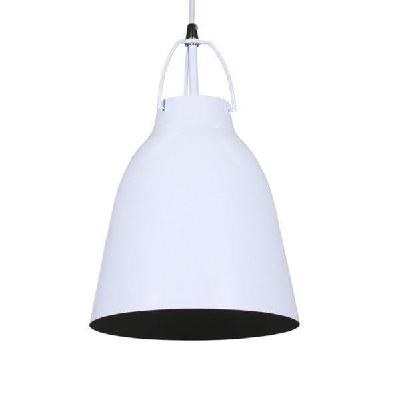 cecilia modern classic industrial metal cone pendant light lamp - white