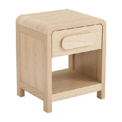 cillian nighstand bedside table open shelf 1-drawer natural