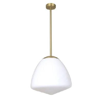 ciotola pendant lamp light interior es antique brass / frosted tipped dome glass od350mm