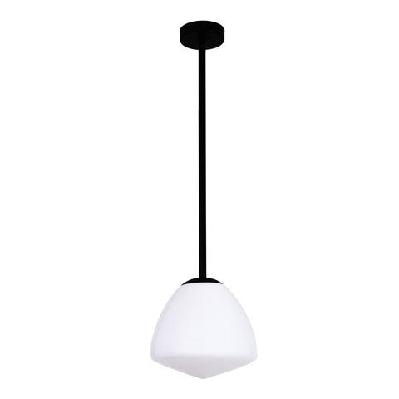 ciotola pendant lamp light interior es matte black / frosted tipped dome glass od220mm