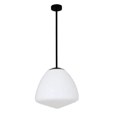 ciotola pendant lamp light interior es matte black / frosted tipped dome glass od280mm