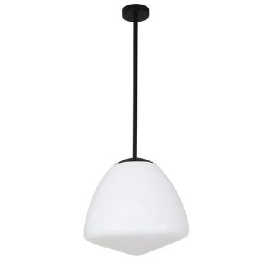 ciotola pendant lamp light interior es matte black / frosted tipped dome glass od350mm