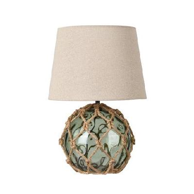 clement rope wrapped base desk table light lamp green