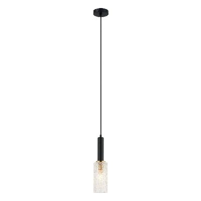 cleo pendant lamp light interior ses cut glass oblong with matte black/brass od90mm