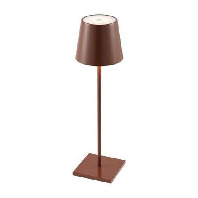 clio modern table desk lamp light metal brown satin