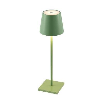 clio modern table desk lamp light metal green satin