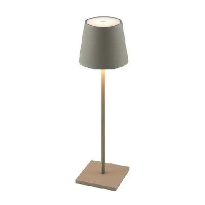 clio modern table desk lamp light metal grey sand