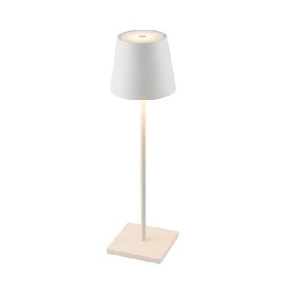 clio modern table desk lamp light metal white sand