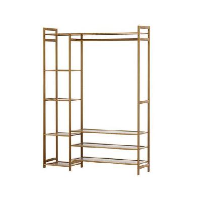 clothes rack coat stand 8 shelves bamboo