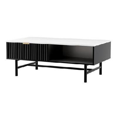 coffee table drawer storage shelf black