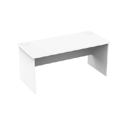 collins wooden executive straight work computer office desk 150cm - white