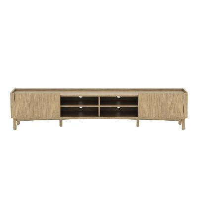 colony lowline tv stand entertainment unit 220cm 2-doors oak