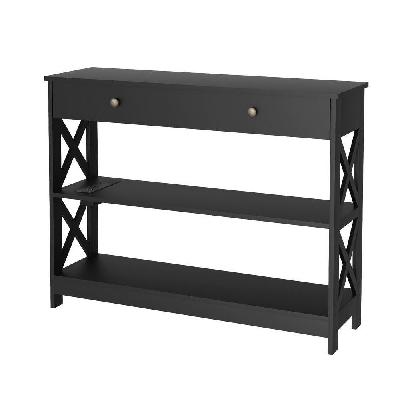 console table 3-tier usb outlets