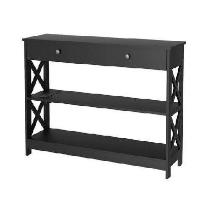 console table 3-tier usb outlets