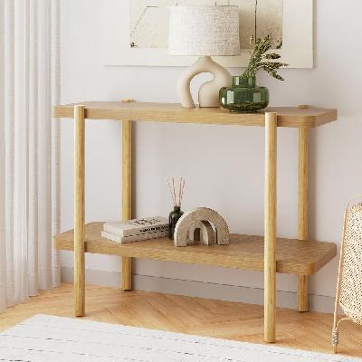 console table 92cm 2-tier pine sera