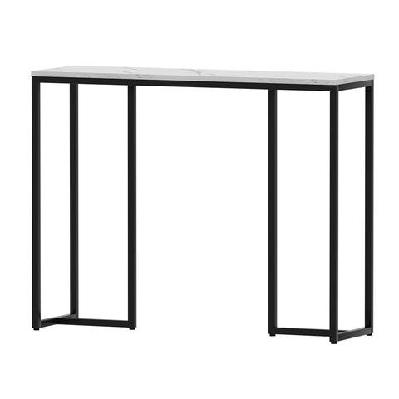 console table hallway table with marble effect tabletop white entry table