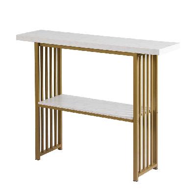 console table marble effect whiteandgold
