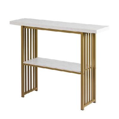 console table marble effect whiteandgold