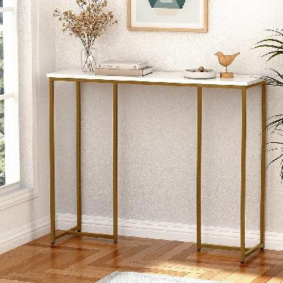 console table marble effect whiteandgold