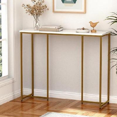 console table marble effect whiteandgold