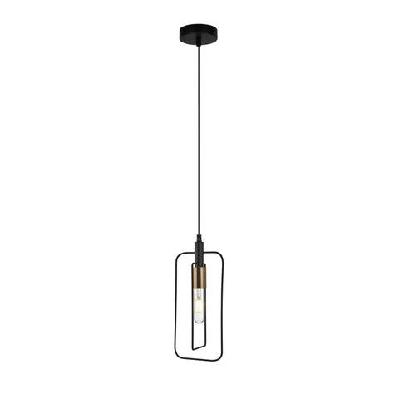 contour pendant lamp light interior es black rectangular with antique brass highlight od150m