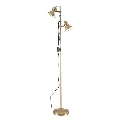 corelli industrial standing floor lamp light metal antique brass