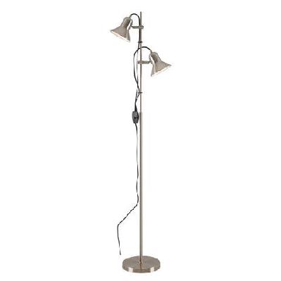 corelli industrial standing floor lamp light metal nickel