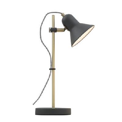 corelli industrial table desk lamp light metal dark grey antique brass