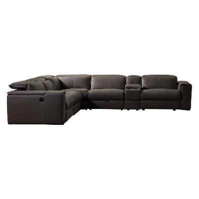 corner sofa square wedge finest genuine leather grey electric recliner storage drawer with 2x cup holders lounge set for living room