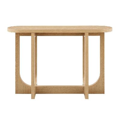 cosette elegant sculptureal-look console hallway table oak