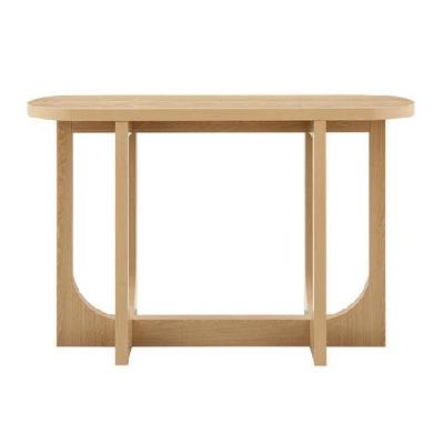 cosette elegant sculptureal-look console hallway table oak