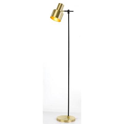 croset industrial standing floor lamp light metal black gold gloss matte