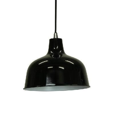 danica classic dome metal cord drop pendant light lamp - black