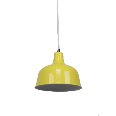 danica classic dome metal cord drop pendant light lamp - luminous yellow