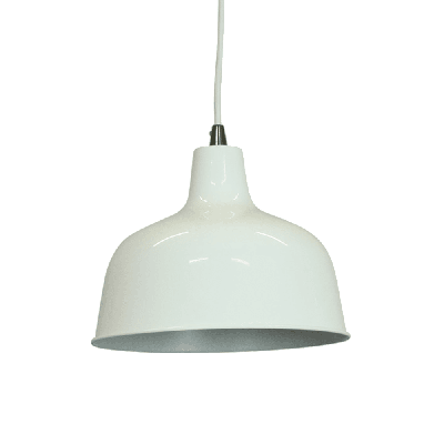 danica classic dome metal cord drop pendant light lamp - white