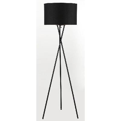 denise contemporary standing floor lamp light metal fabric black