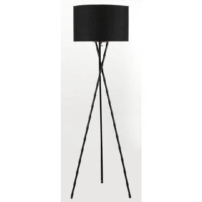 denise contemporary standing floor lamp light metal fabric black