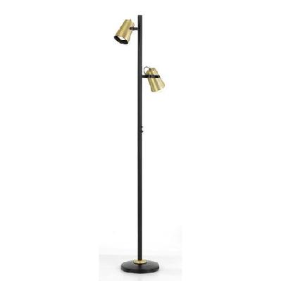 deny contemporary standing floor lamp light metal black gold