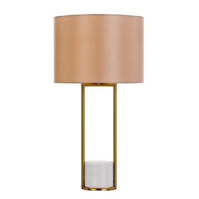 desire modern table desk lamp light marble metal fabric white antique gold cream