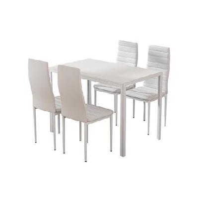 dining chairs and table dining set 4 chair set of 5 wooden top white