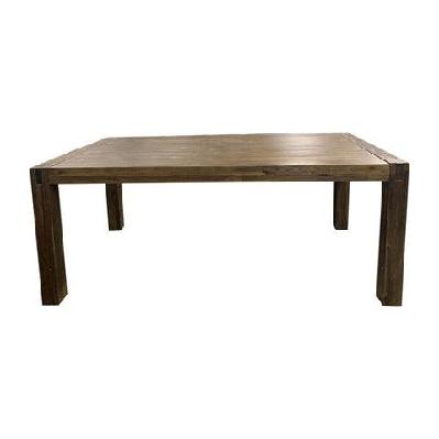 dining table 180cm medium size with solid acacia wooden base in chocolate colour