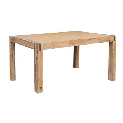 dining table 180cm medium size with solid acacia wooden base in oak colour